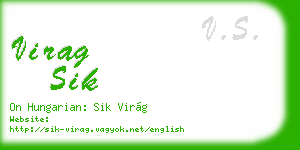 virag sik business card